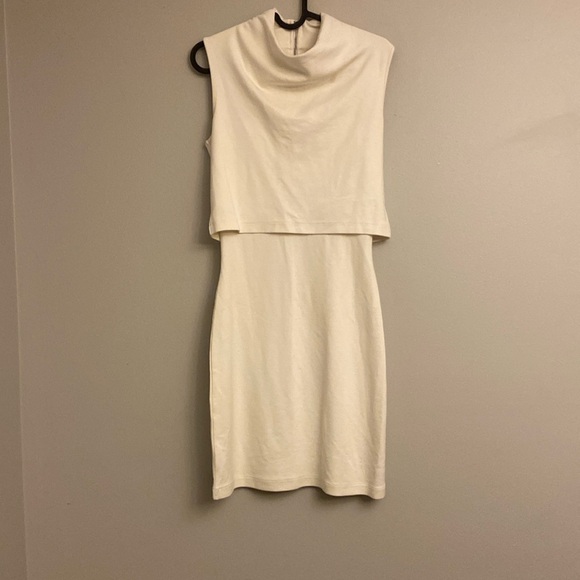 French Connection Ivory Layered Sleeveless Mini Dress Women’s size 4 - Picture 1 of 7